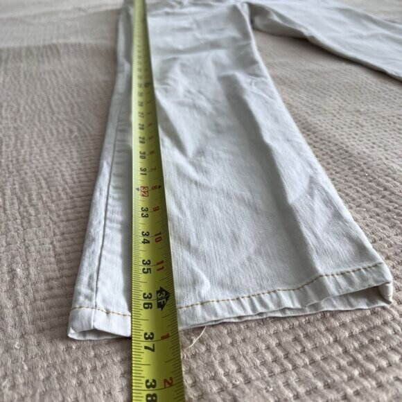 Eileen Fisher Pants Womens Petite Medium White Straight Leg Denim Jeans Made USA - Picture 16 of 16